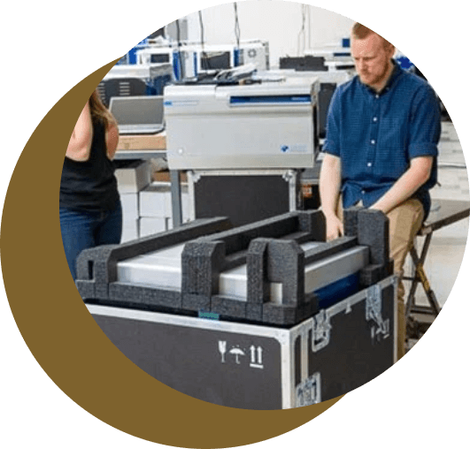 Large ATA case with custom foam cushioning for extra protection against shock and vibration