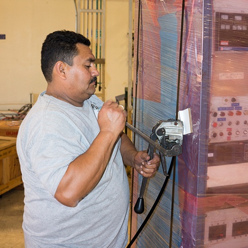 LPC team member at work at factory