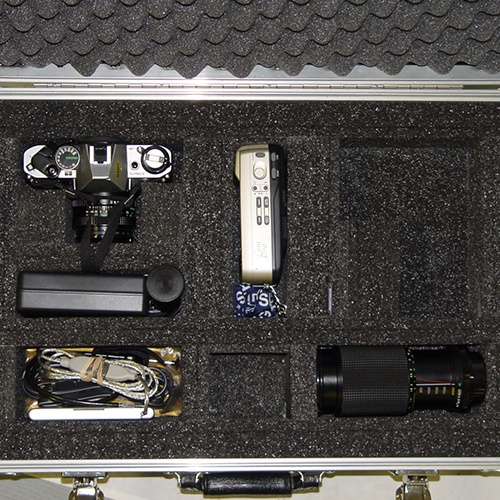 ATA case with a custom made foam cushioning system to house fragile equipment safely
