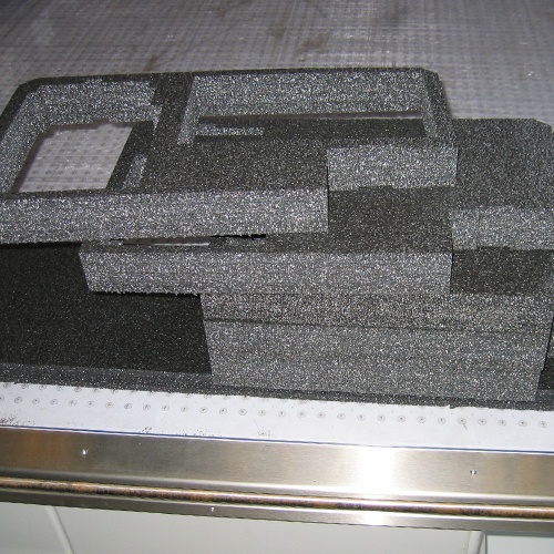 This is an example of a foam insert that offers both great protection and separation of packaging components