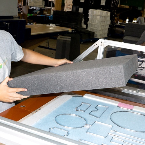 A foam insert is a great way to secure many pieces of product in the one package