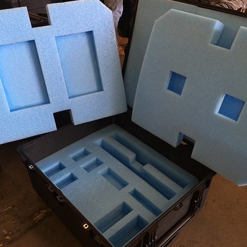This is a great example of foam being used to add packaging aesthetics as well secure many different sized components in the one box