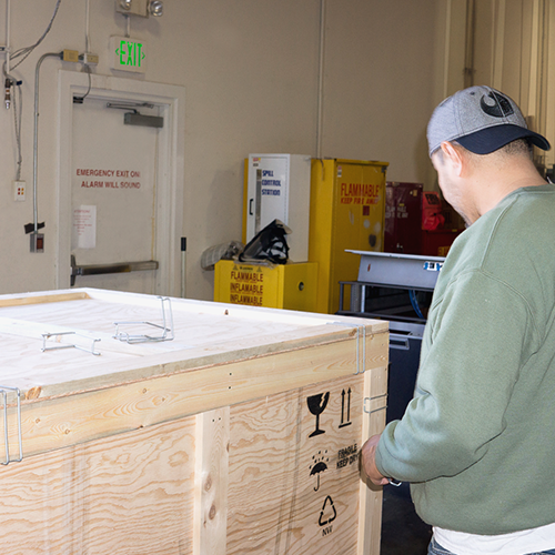 All of our wooden shipping crates are ISPM15 compliant, heat-treated and appropriately marked for export