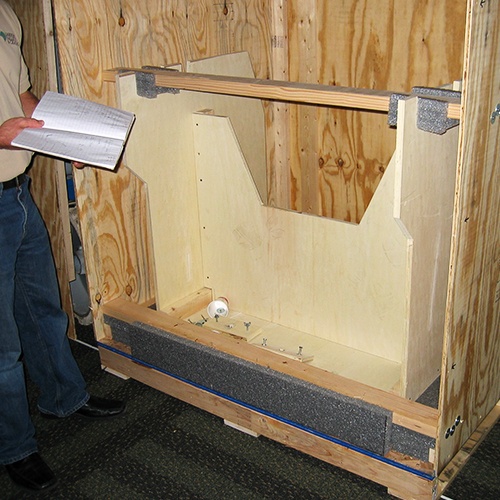 Crate with extra support and foam