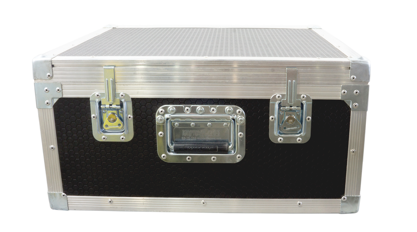 Silver ATA case with hexagrip film laminated plywood for extra strength