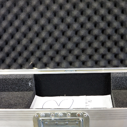 Silver ATA case with foam insert cushioning