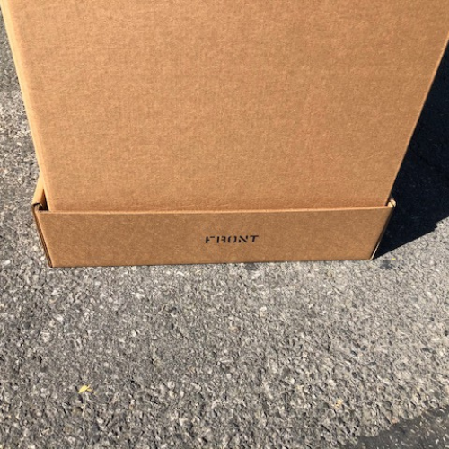 Corrugated box with separate lid made by Larson Packaging Company