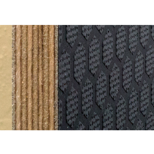 Hexagrip is a precision, mulitlayer plywood panel coated with a black phenolic film on both sides; one side is textured with a hexagonal pattern that is slip and scuff resistant