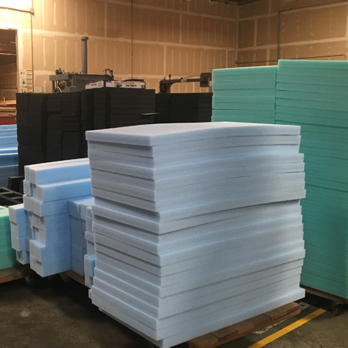 LPC carries a large inhouse inventory of foam ready for die cutting and foam insert assembly