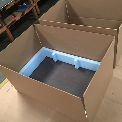 Corrugated box and foam insert designed and manufactured by Larson Packaging Company