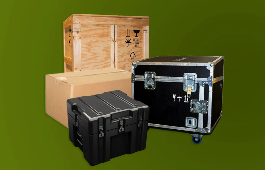 Corrugated Box vs. Wooden Crate vs. ATA Case vs. Molded Shipping Case