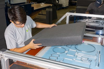 Advanced foam fabrication facilities inhouse