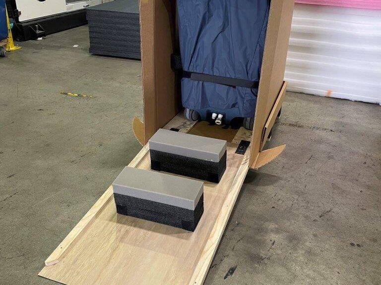 hybrid wood and corrugated crate